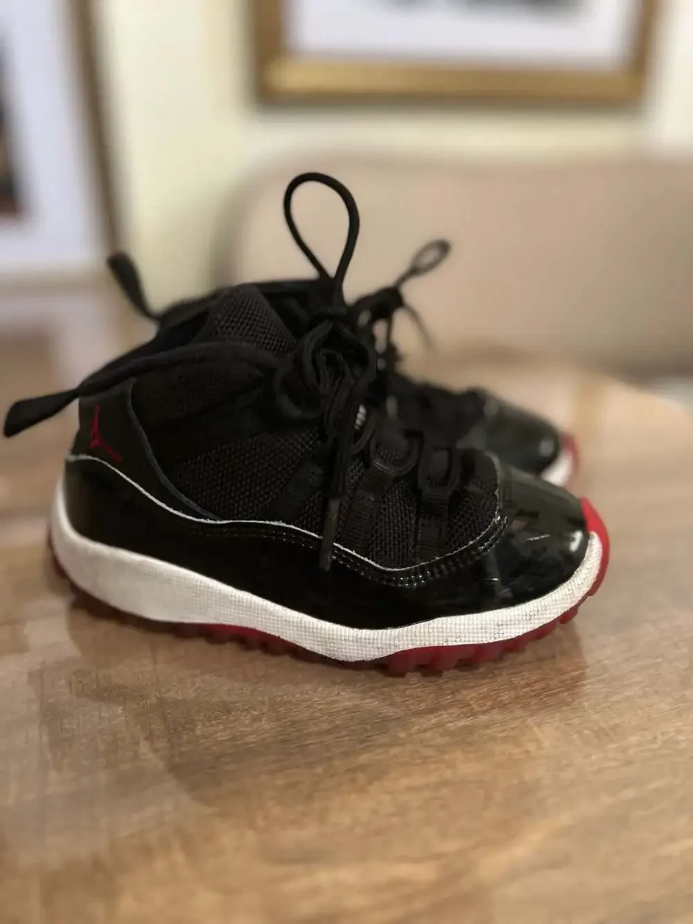Air Jordan 11 Retro Bred Toddler Shoes Black-True Red-White 378040-061
